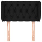 vidaXL Tête de lit avec oreilles Noir 83x23x78/88 cm Tissu