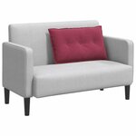 vidaXL Coussin de Dos Bordeaux 80 x 50 cm Tissu en velours côtelé