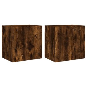 vidaXL Meubles TV muraux 2 Pièces chêne fumé 40 5x30x40cm bois ingénierie