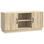 vidaXL Meuble TV 102 x 34 5 x 47 cm Chêne Sonoma Bois d'ingénierie