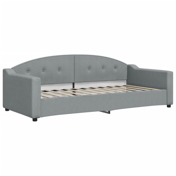 vidaXL Lit de repos gris clair 90x200 cm Tissu