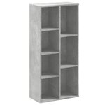 vidaXL Bibliothèque gris béton 50x25x105 cm bois d'ingénierie