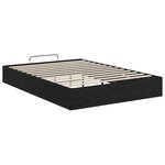 vidaXL Cadre de lit ottoman avec stockage Chêne Noir 193 x 140 x 25 cm