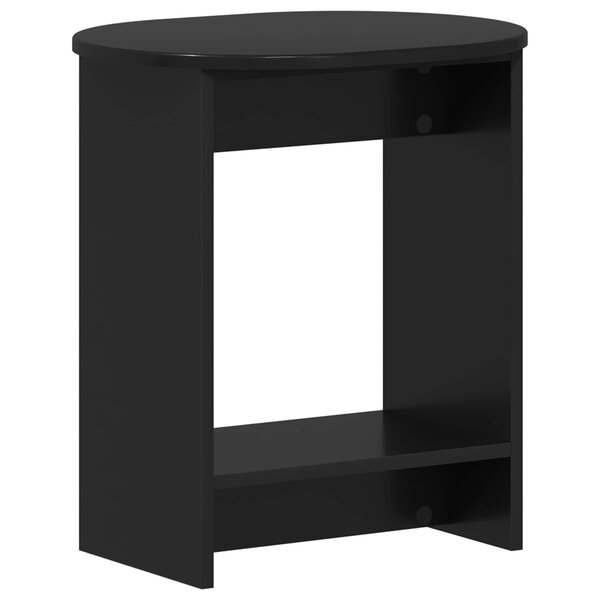 vidaXL Table d'appoint Noir 50 x 39 5 x 55 cm Bois d'ingénierie