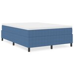 vidaXL Lit Box Spring Bleu 140x200 cm en Tissu Côtelé