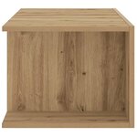 vidaXL Meuble TV avec lumières LED chêne artisanal bois d'ingénierie