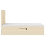 vidaXL Lit avec des lumières à LED Crème 120 x 200 cm tissu