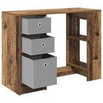 vidaXL Bureau Bois ancien Bois d'ingénierie 100 x 40 x 75 cm