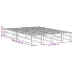vidaXL Cadre de lit sans matelas blanc 150x200 cm bois de pin massif