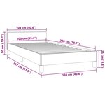 vidaXL Cadre de lit et tête de lit sans matelas rose 100x200cm velours