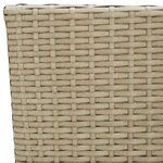 vidaXL Meubles à dîner de jardin et coussins 7 Pièces Poly rotin Beige