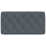 vidaXL Coussin de tête de lit gris foncé 100 cm velours