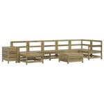 vidaXL Salon de jardin 9 Pièces bois de pin imprégné