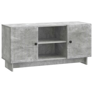 vidaXL Meuble TV 102 x 34 5 x 50 cm Gris béton Bois d'ingénierie