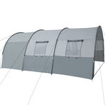 Tectake tente familiale woodstock 6 places avec auvent et sac de transport