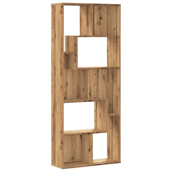 vidaXL Bibliothèque chêne artisanal 67x24x161 cm bois d'ingénierie