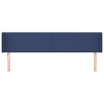 vidaXL Tête de lit avec oreilles Bleu 163x16x78/88 cm Tissu