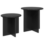 vidaXL Ensemble de tables d'appoint 2 Pièces Chêne noir Bois d’ingénierie