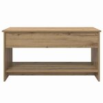 vidaXL Table basse chêne artisanal 102 x 50 x 52.5 cm