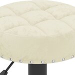 vidaXL Tabourets de bar lot de 2 crème velours