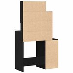 vidaXL Coiffeuse Chêne noir 80 x 35 x 132 cm Bois d'ingénierie
