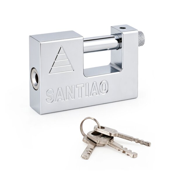 Cadenas monobloc renforcé en acier trempé pour box  conteneurs  portail