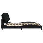 vidaXL Cadre de lit sans matelas noir 200x200 cm tissu