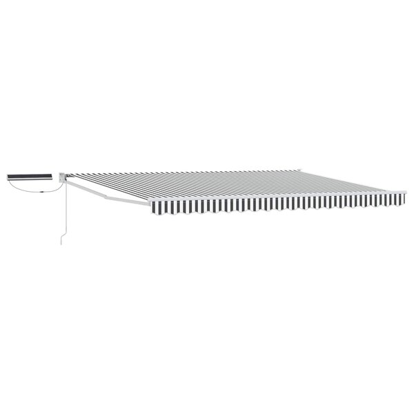 vidaXL Auvent rétractable électrique Anthracite et blanc 4 5 × 3 m