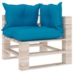 Vidaxl canapé palette à 2 places de jardin avec coussins bois de pin