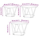Tables d'appoint vidaXL 3 Pièces en bois d'ingénierie chêne fumé