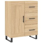 vidaXL Buffet haut Chêne sonoma 69 5x34x180 cm Bois d'ingénierie