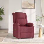 vidaXL Fauteuil électrique de massage Bordeaux Tissu