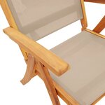 vidaXL Ensemble à manger de jardin 7Pièces bois d'acacia solide textilène