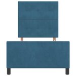 Lit vidaXL Bleu foncé 100x200 cm Velours
