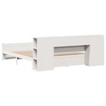 vidaXL Lit bibliothèque sans matelas blanc 180x200 cm bois pin massif