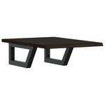 vidaXL Étagère de vasque murale acier et bois de chêne massif