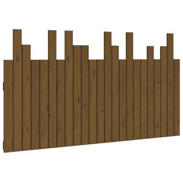 vidaXL Tête de lit murale Marron miel 146 5x3x80 cm Bois massif de pin