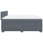 vidaXL Sommier à lattes de lit et matelas Gris foncé 180x200cm Velours