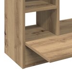 vidaXL Bureau mural chêne noir 105x48x75 cm en bois d'ingénierie