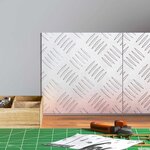 vidaXL Plaques à damier 2 Pièces Argent 20 x 20 cm Aluminium