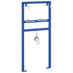 vidaXL Support mural de salle de bain Bleu 50 x 17.5 x 136 cm Acier