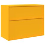 vidaXL Armoire de rangement Jaune moutarde 90 x 40 x 70 cm Acier