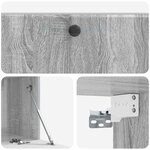 vidaXL Meuble TV mural 98 x 41 x 30 cm Sonoma gris Bois d'ingénierie
