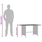 vidaXL Table à manger de jardin Noir 110x70x65 cm Résine tressée