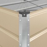 vidaXL Jardinière Ivoire 195 x 100 x 45 cm Acier galvanisé