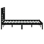 vidaXL Cadre de lit noir 150x200 cm très grand bois de pin massif