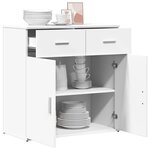 vidaXL Buffet blanc 79x38x80 cm bois d’ingénierie