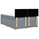 vidaXL Sommier à lattes de lit avec matelas Gris clair 160x200cm Tissu