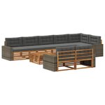 vidaXL Ensemble de canapés d'extérieur 9 pc