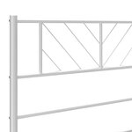 vidaXL Tête de lit métal blanc 140 cm